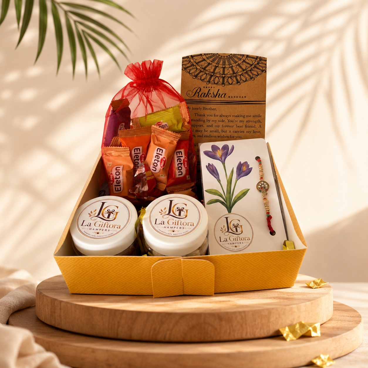 Golden Rakhi Hamper