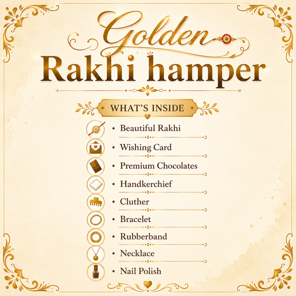 Golden Rakhi Hamper
